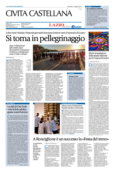 Avvenire - pagina diocesana del 19/06/2022